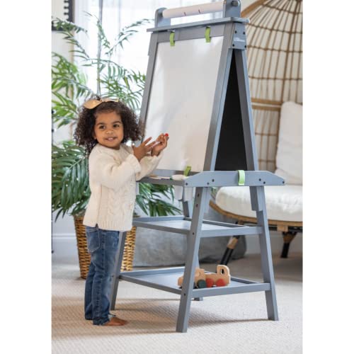 3-In-1 Art Easel By Little Partners 2-Sided A-Frame Art Easel With Chalk Board, Dry Erase, Storage, Paper Feed And Accessories For Toddlers (Earl Grey) #TOP1