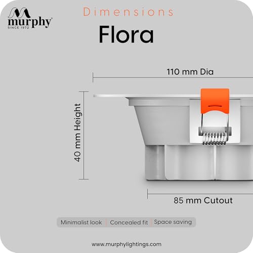 Murphy Flora 7W LED Down Light, Pack of 50, White - Image 5