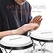 Soulmate Bongo Drum Set for Adult, Natural Beginners Bongos with Tuning Wrench, Transparent Bongo Drums 6