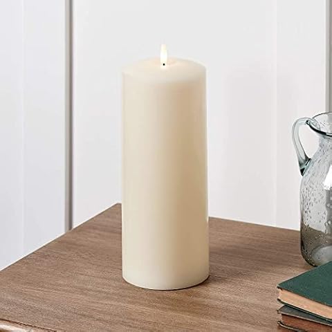 Lights4fun TruGlow® 25cm Flameless Candle with Timer Cover