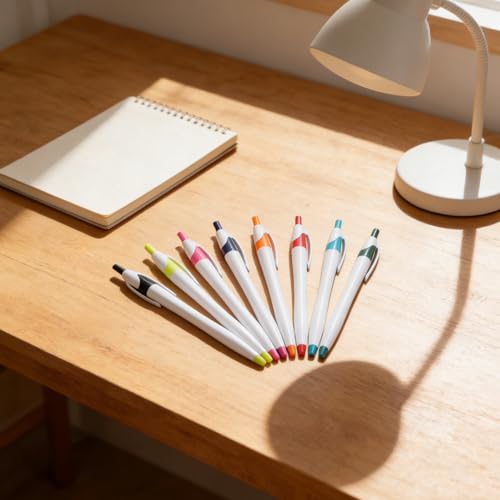 Bolígrafo Retráctil de Plástico multicolor para estudiantes 6