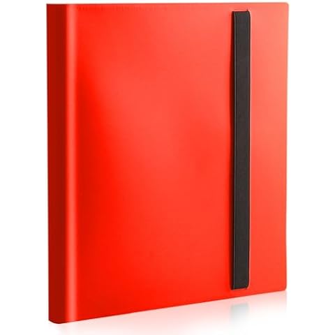 Card Binder, 9 Pocket Trading Card Album Folder,20 Pages, 360 Card Capacity Sports Card Binder, Premium Card Binders Compatible with MTG, TCG, Baseball Cards (Red) Cover