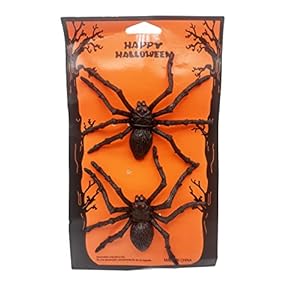 brown leaf 2 PCs Giant Fake Spider for Halloween Party Outdoor Decorations Supplies