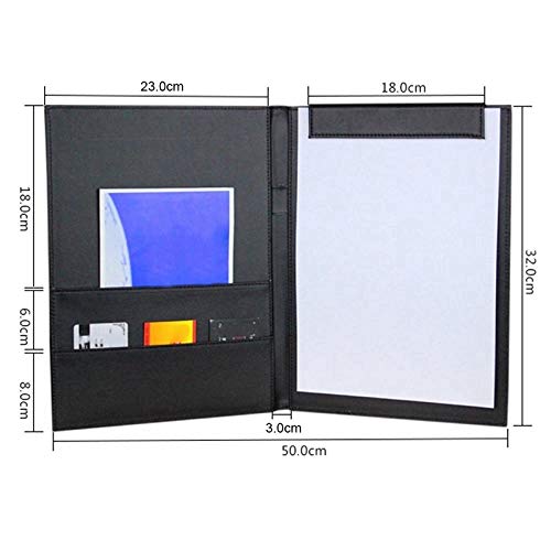 Zwischenablage für Bürobedarf PU-Leder A4 Schreiben Zwischenablage Geschäfts-Notizblock Clip Boards Besprechung Konferenz Document Organizer Dateiordner Papier Lebenslauf Haltbarer Clip mit niedrigem