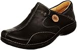Clarks Women's Un Loop Mocassins, Black, 6 UK Wide