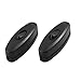 Aexit 2 Pcs Control electrical AC 250V 2A Oval Shaped Black ON/OFF Button In Line Cord Switch for Room
