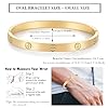 RIMRIVA 18K Gold-plated Bracelets for Women Trendy Cross Love Bangle Stack Stainless Steel Jewelry Anniversary Her Birthday Wedding Christmas Gifts for Women Wife Friend Mom Stocking Stuffers #2