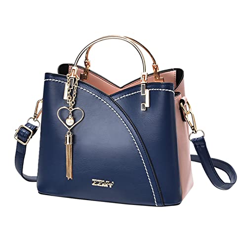Spring And Summer Trendy Bags Ladies Handbags Shoulder Messenger Bags Large Capacity Handbag Small (Blue, One Size)