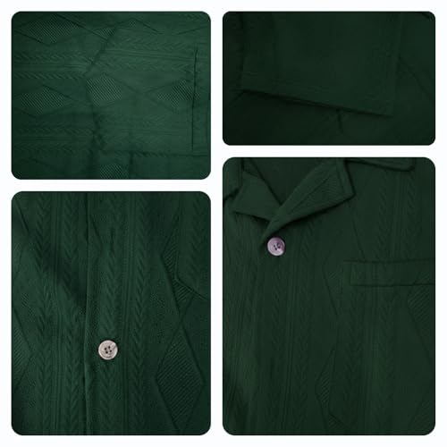 Image of Leriya Fashion Shirt for Man | Mens Casual Shirts | Shirt for Man| Shirts for Mens Stylish |Half Sleeve Button Down Textured Summer Beach Goa Wear Holiday Outfits (Available in Plus Sizes)