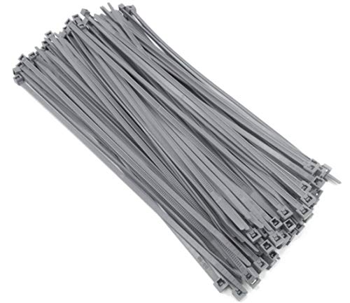 Amplexpo 11" Standard Cable/Zip Ties (100 pieces)(50 lbs. strength) (Gray)