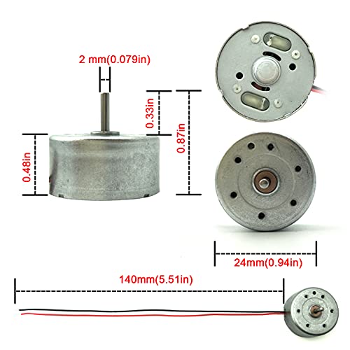 Eudax 6 Set Mini Generator Motors 3V-12V Dc Motor Electric Motor With Propellers Fan Leaf For Diy Electronic Toys Wind Turbine Hand Cranked Power Model School Project Educational Physics Experiment #TOP1