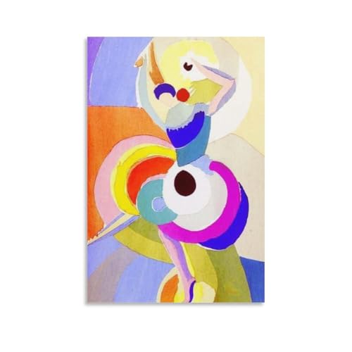 QINGYUAN Poster décoratif sur toile Sonia Delaunay danseur de flamenco pour salon, chambre à coucher 30 x 45 cm
