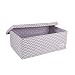 Produktbild Minene 1249 Aufbewahrung Box Groß, Grau mit weißen Wellen, 60 x 40 x 25 cm