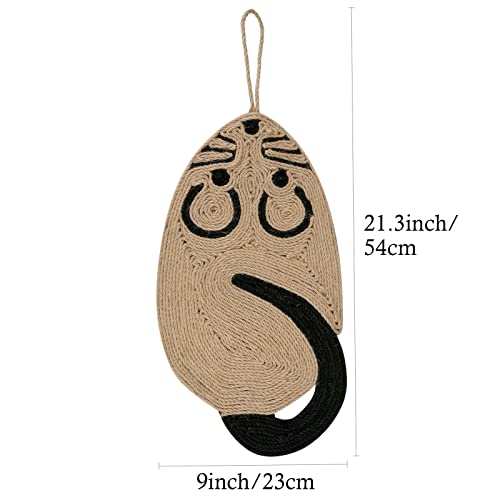 Haozaikeji CHHONGWU-WANJU-033-HZ Cat Scratcher Pad Natural Sisal Cat Scratcher Mat Cat Floor Scratching Pad Rug Grinding Claws Cute Hanging Mat Cat Sleeping Pad Protecting Furniture Carpets thumb #5