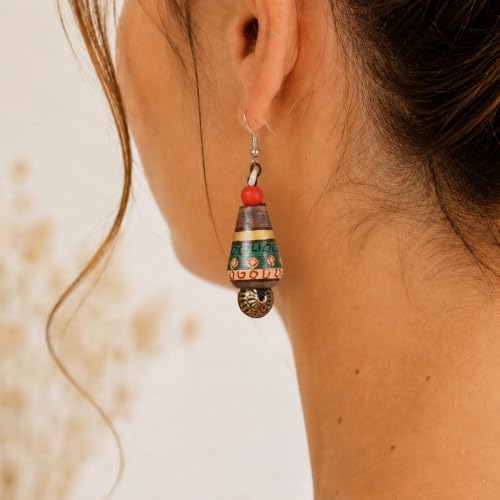 Image of Handcrafted Bohemian & Ethnic Earrings Collection for Women - Artistic, Nature-Inspired Statement Designs in Studs, Drops & Chandeliers