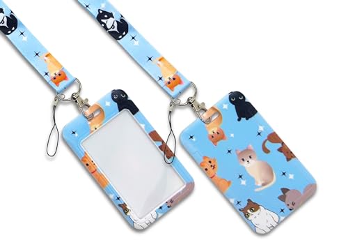 Cordão + Porta Crachás De Flores, Frutas, Animais Importado (Gatinhos)