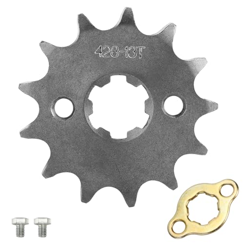 Image of HIAORS 428 13T 17mm Motorcycle Front Engine Sprocket Compatible with 50cc 70cc 110cc 125cc 140cc 160cc TaoTao Coolster Apollo Coleman Boom Vader Roketa Lifan ATV Quad 4 Wheeler Pit Dirt Bike Parts