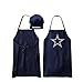 NFL Dallas Cowboys Chef Hat and Apron Set, Navy, One Size