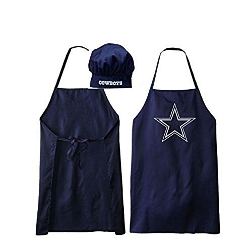 NFL Dallas Cowboys Chef Hat and Apron Set, Navy, One Size