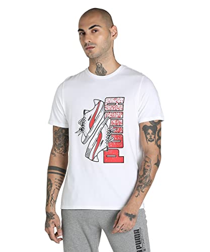 Image of Puma Men's Letter Print Fitted T-Shirt