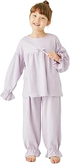 [ever closet] パジャマ キッズ 子供 女の子 ガーリールームウェア 長袖 長ズボン 綿 コットン 上下セット 秋服 秋冬物 部屋着 寝間着 子供服 キッズ服 エバークローゼット