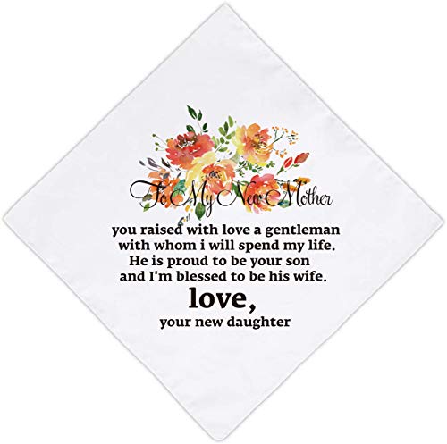 vizuzi to My New Mother Wedding Gift White Handkerchief Keepsake Hankie from Bride