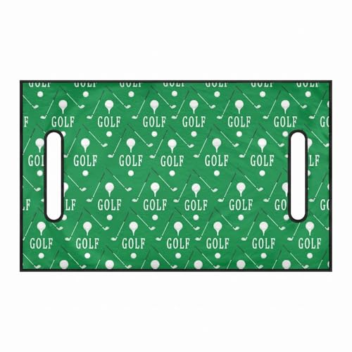 Housse de siège de golf verte en textile polyester élastique MERIGLARE avec découpes accoudoir