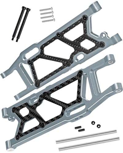 RCMYou Aluminum Rear Suspension A Arms Upgrades Part for Arrma 1/8 Kraton 6S BLX,Outcast 6S BLX,Notorious 6S BLX,Talion 6S BLX,Rear Suspension A-Arms Hops up,Titanium