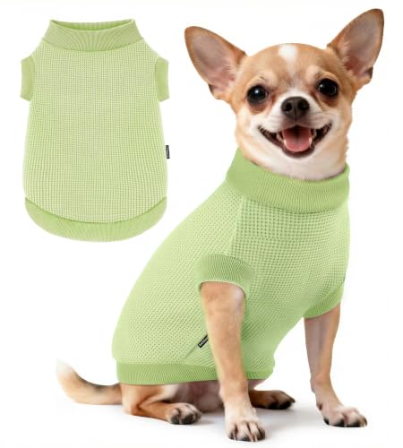 Image of 1 Pack Dog Shirt for Small Supplies Functional Waffle Dog Clothes Warm Soft Sweatshirt Outfit for Dogs Cats Pet Apparel