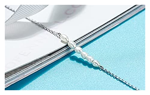 Bracelets de cheville en argent véritable et perles d'eau douce de haute qualité - 2