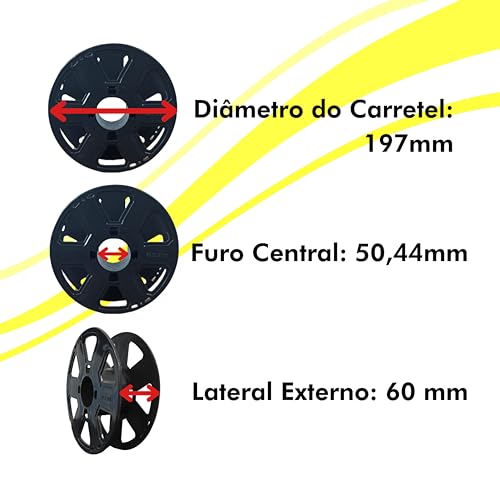 Filamento ABS Premium para Impressora 3D 1,75mm 1kg (Amarelo Canário)