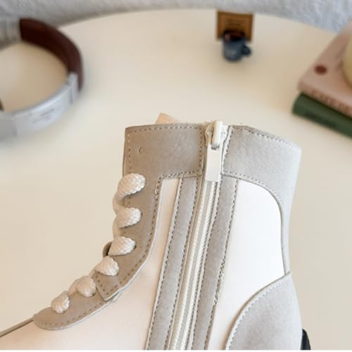 Boys Girls High Top Causal Sneakers Athletic Wrestling Boxing Shoes Side Zipper Booties4