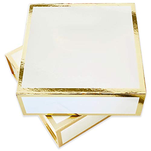 Bridesmaid Proposal Box with Gold Edge | Set of 3 Empty Boxes | DIY Will You Be My Bridesmaid Gift Box Large White and Gold Bridesmaid Proposal Box with Gold Edge | Set of 3 Empty Boxes | DIY Will You Be My Bridesmaid Gift Box Large White and Gold