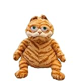Fat Orange Plush Cat Toy - Soft Stuffed Animal for Kids - Ideal Christmas & Birthday Present - 11.8/17.7 Inches