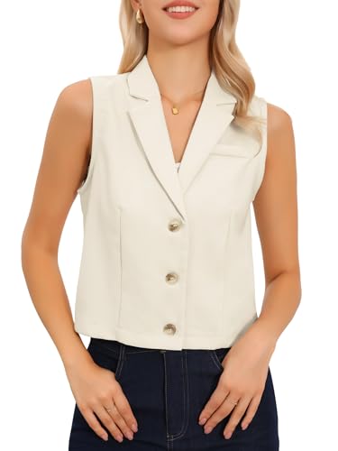 Gilet de business femme col en v blazer sans manches habillé veste costume