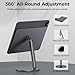 BENKS Magnetic iPad Stand for iPad Pro 13'' M4 (2024), Adjustable 360° Rotating Base, Foldable Aluminum Holder for Desk, Office & Home Use