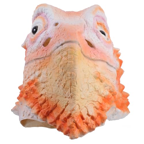 Masque de lézard souple en latex accessoire de fête confortable et amusant