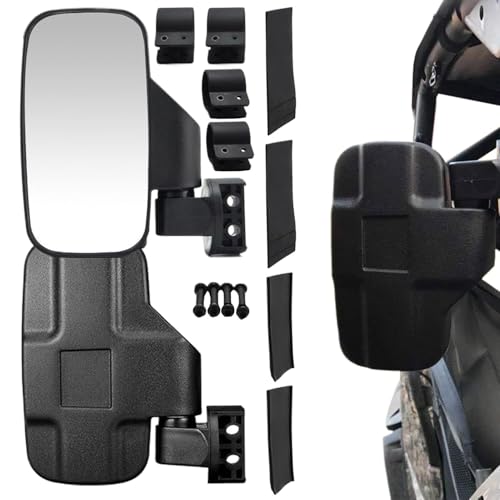 Espejos Utv de vidrio templado inastillables con diseño lateral y retrovisor