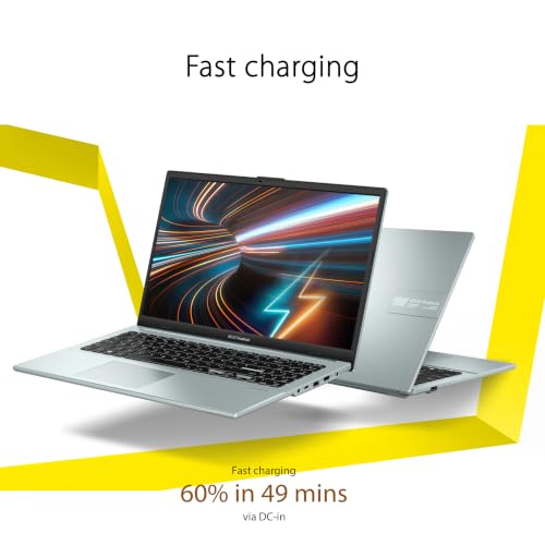 Image of ASUS Vivobook Go 15 Laptop, 15.6 inch FHD 16:9 Display, AMD Athlon Silver 10 Processor, AMD Radeon Graphics, 4GB RAM, 128GB SSD, Windows 11 Home, Green Gray, E1504FA-PS04-G