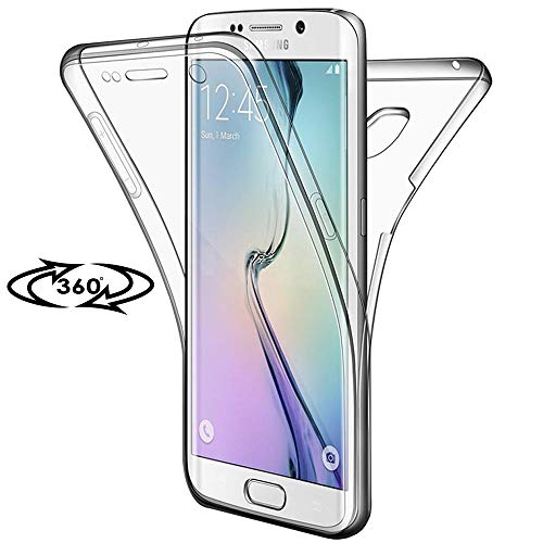 United Case Caso para Samsung Galaxy S6 Edge+ Plus | 360 Grados Cubierta Completa | Claro
