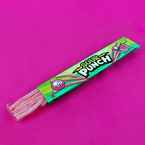 Sour Punch Straws, Watermelon Fruit Flavor, 2oz Tray (24 Pack), Soft & Chewy Candy - image 9
