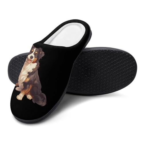 Australian Shepherd Women's Memory Foam Slippers Non-Slip Cotton House Shoes for Indoor Outdoor3