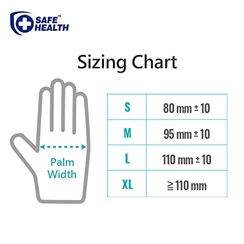 Safe Health NITRO-V Nitile-Vinyl Synthetic Exam Disposable Gloves, Latex Free, Powder Free, Blue, Box of 100, Large… - Image 8