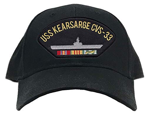 Military Productions, Inc. USS Kearsarge CVS-33 Vietnam Veteran Men's Hat - Officially Licensed Black Baseball Cap