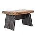 Design Delights Tabouret DE Pied en Acajou, Bois recyclé, Repose-Pieds, Noir Naturel, 18,5x29x19,5cm(HxLxP) | Table Basse