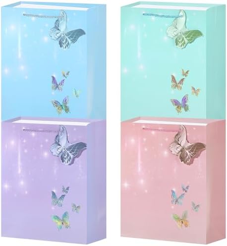 Pineraap 12 Pack Medium Size Butterfly Gift Bags - 12.6x10.2x3.9 ...