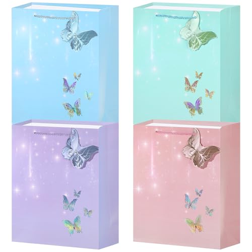 Pineraap 12 Pack Medium Size Butterfly Gift Bags - 12.6x10.2x3.9 ...