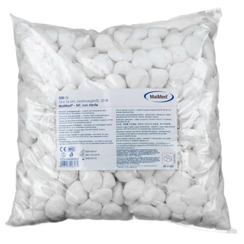 Compresses de gaze 15 x 16 cm MaiMed MT lot de 500 pour la trousse de secours maison