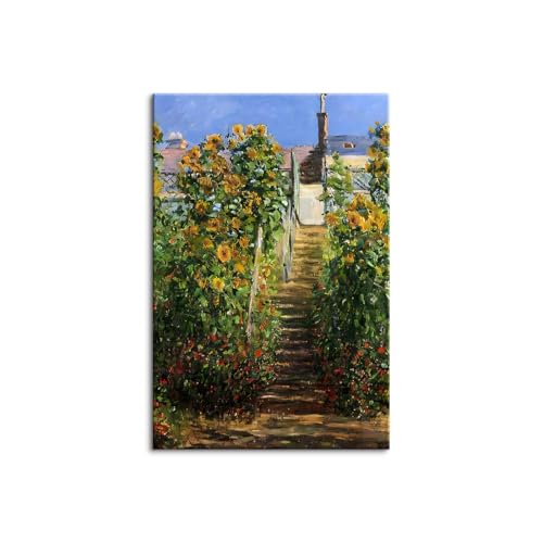 �ؘg�t���̊����i �N���[�h�E���l �w�E�B�e�j�̃��l�ԉ��x ���G���i�� �������� �A�[�g�|�X�^�[ �������� ��۔h���G �Ǌ|�� �A�[�g�p�l�� ������ �G�� �\�t�@�̔w�i�G�� ���r���O�̑����p �E�H�[�� (60x90cm�i24x36in�j,B)