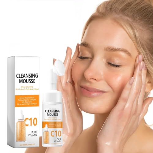 TS TAC-SKY Foaming Facial Cleanser - Deep Cleansing, Gentle Exfoliating & Whitening, Hydrating, Makeup Remover, Refreshing Non-Tight Skin(3PCS)